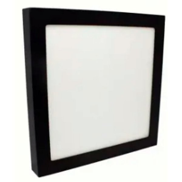 PAINEL QUADRADO SOB 12W 6000K PRETO ELGIN