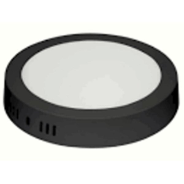 PAINEL REDONDO SOB 12W 6000K PRETO ELGIN