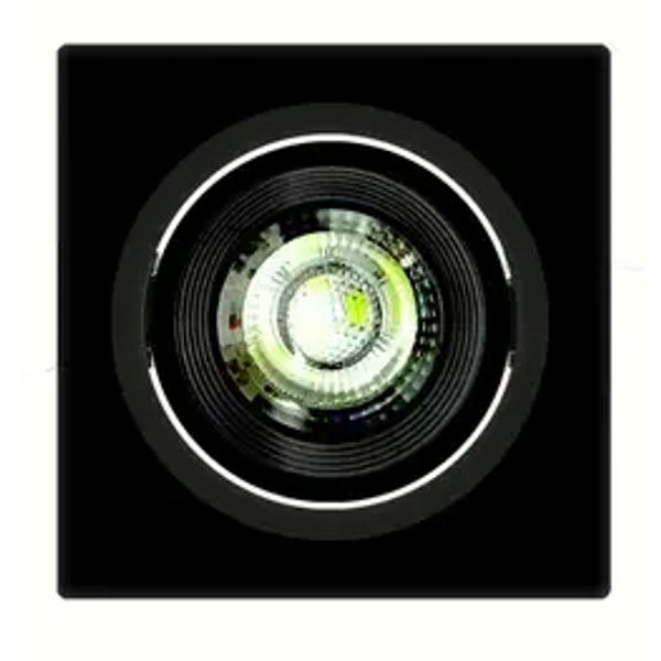 SPOT LED MR11 3W QUADRADO 3000K PRETO ELGIN