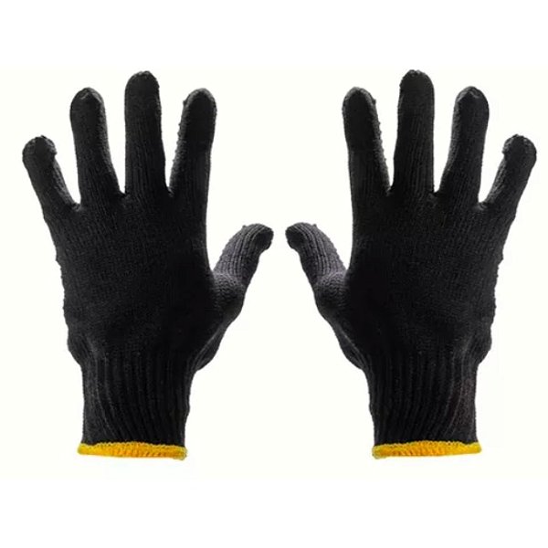 LUVA DE MALHA PRETA PIGMENTADA PRETA BRASFORT