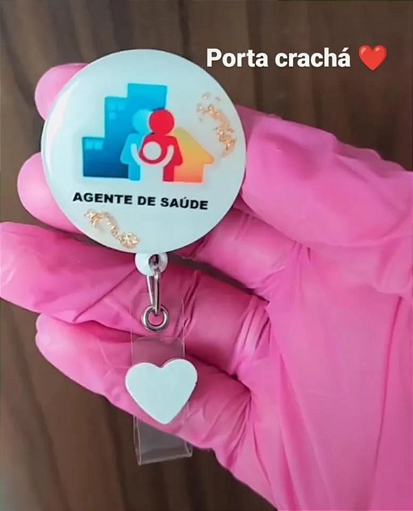 CRACHA RETRATIL DE RESINA
