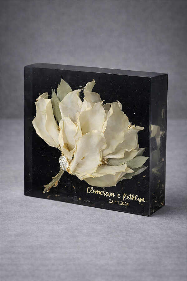 BUQUE DE CALLAS ETERNIZADO 20*20*6CM