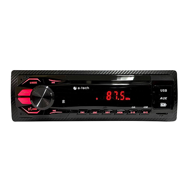 Auto Rádio E-Tech Premium Bluetooth USB/MP3 4x45W