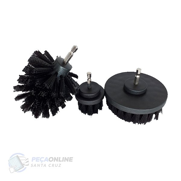 Kit 3 Escovas Rotativas Agressivas de Limpeza Sigma