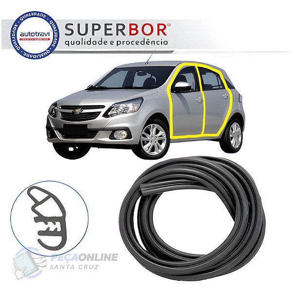 Borracha Porta Gol G5/G6/G7 09/ Agile/Montana Autotravi 40022