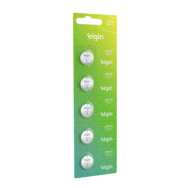 Bateria pilha CR2025 Elgin Original - 1 cartela