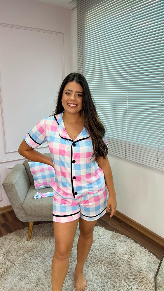 Pijama Americano - Manga Curta com Short - Formas 05 - PIJAMÔ