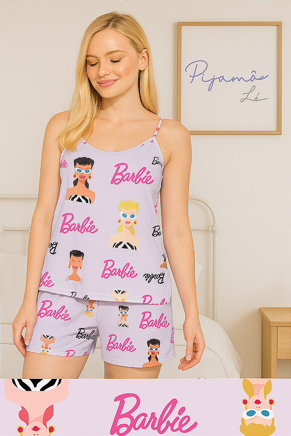 Pijama Sofia - Alcinha com Short - Barbie 01