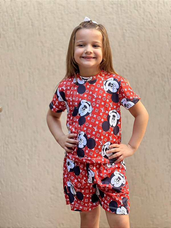 Pijama Tradicional Infantil - Manga Curta com Short - Mickey 30