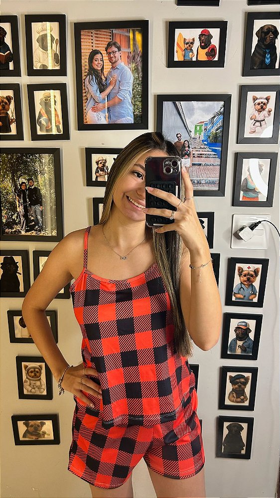 Pijama Sofia - Alcinha com Short - Natal 04