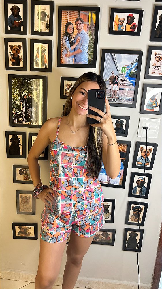 Pijama Sofia - Alcinha com Short - Dumbo 01