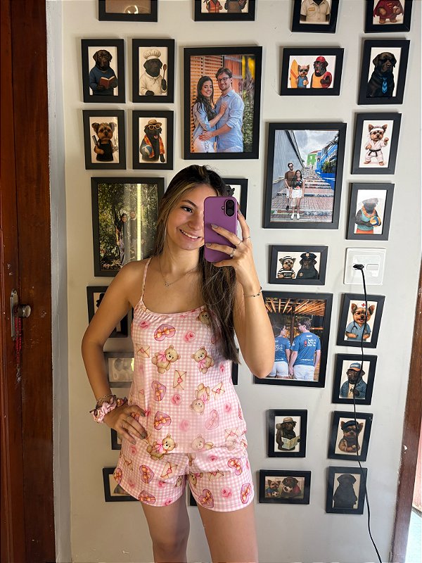 Pijama Sofia - Alcinha com Short - Ursinho 22