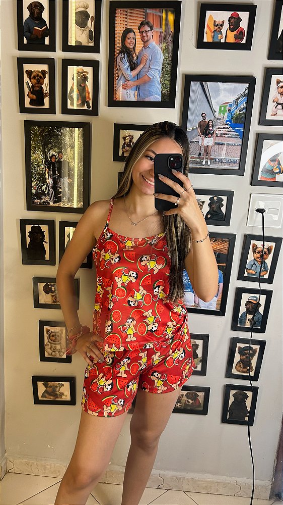 Pijama Sofia - Alcinha com Short - Magali 01