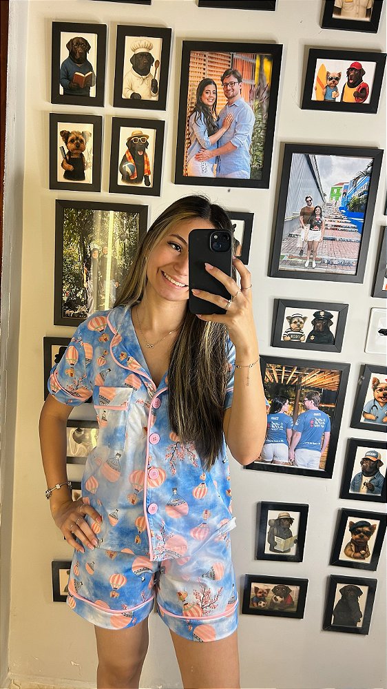 Pijama Americano - Manga Curta c/ Short - Balão 01