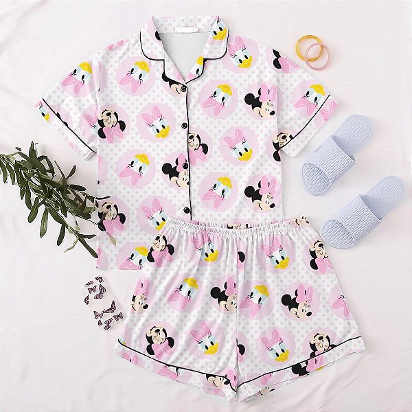 Pijama Americano - Manga Curta c/ Short - Minnie 08