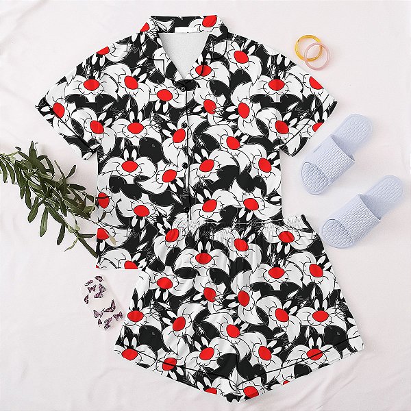 Pijama Americano - Manga Curta c/ Short - Looney 05