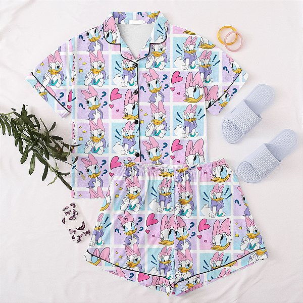 Pijama Americano - Manga Curta c/ Short - Margarida 05