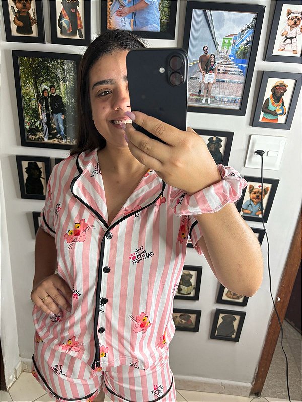 Pijama Americano - Manga Curta c/ Short -Personagem 14