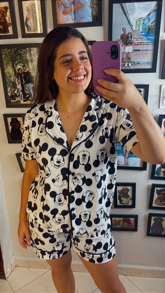 Pijama Americano - Manga Curta c/ Short - Mickey 19