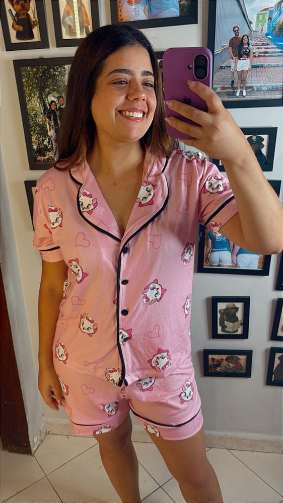 Pijama Americano - Manga Curta c/ Short - Marrie 04