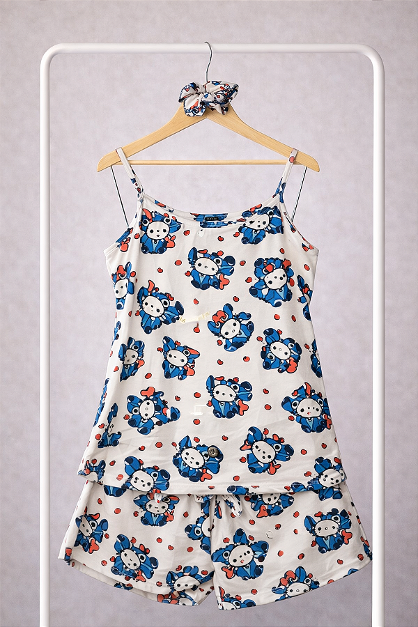 Pijama Sofia - Alcinha com Short - Hello 03
