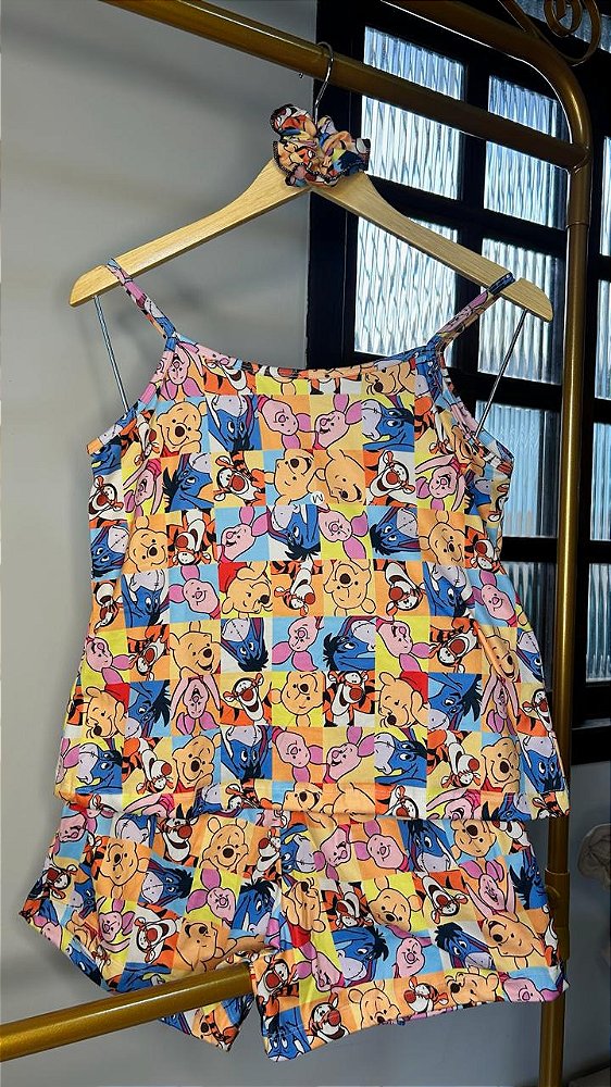 Pijama Sofia - Alcinha com Short - Pooh 03