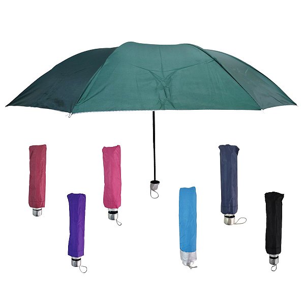 Guarda Chuva Grande Reforçado Cabe Na Bolsa Colorido Liso