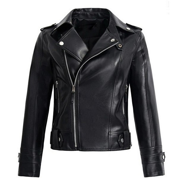 Jaqueta De Couro Feminina Moderna Resistente Luxo Casual