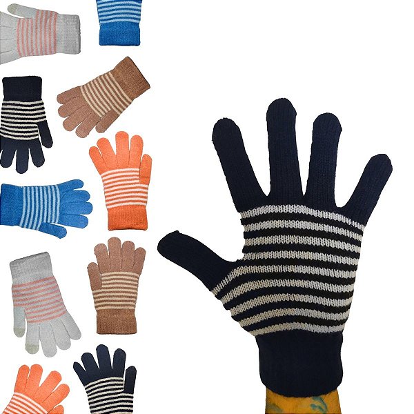 Luvas De Lã Quentinha Inverno Touch Screen Celular Tablet