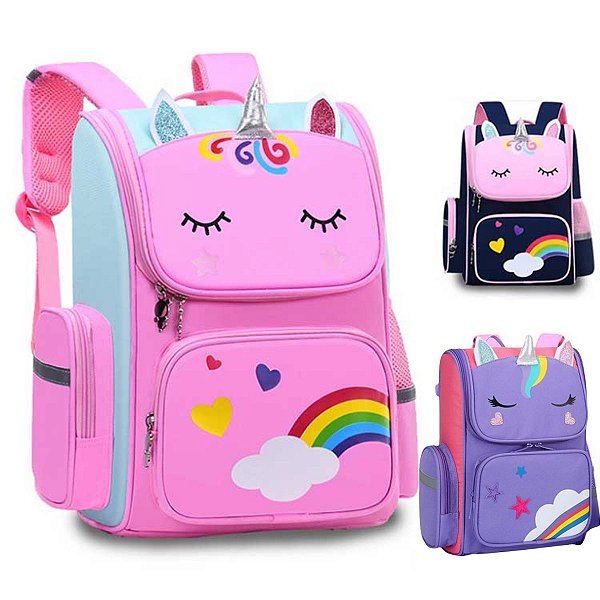 Mochila De Costas Infantil Feminina Unicórnio Menina