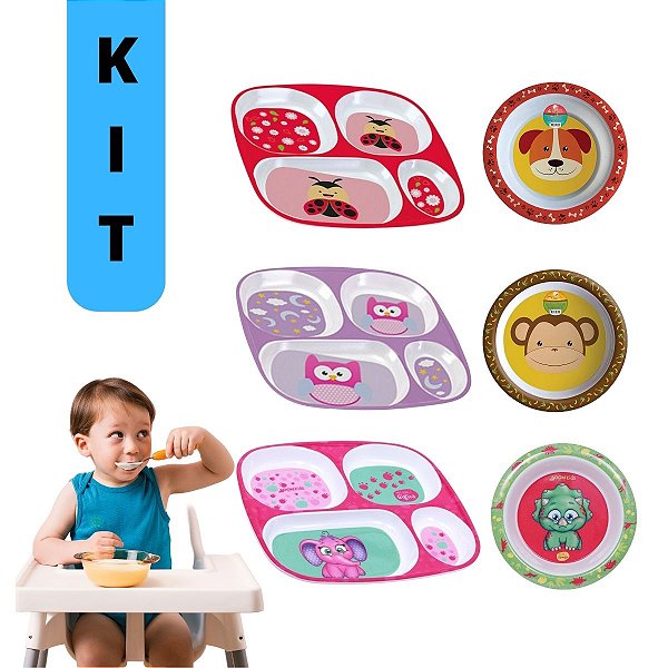 Prato Infantil Divertido Para Bebe E Crianca Bowl Plastico