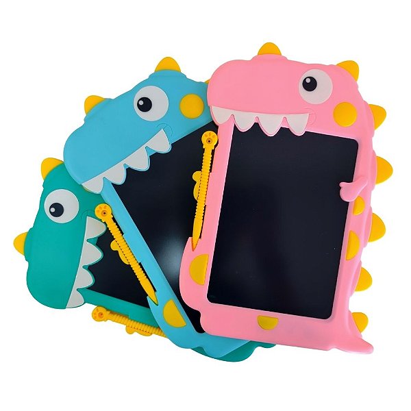 Lousa Magica Tablet Infantil Premium Dinossauro Premium Lcd