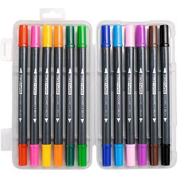 Caneta De Aquarela Dual Line 12 Cores