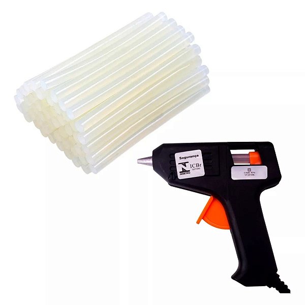 Revolver De Cola Quente Kit C/ 1kg Bastão Cola Fina 7mm