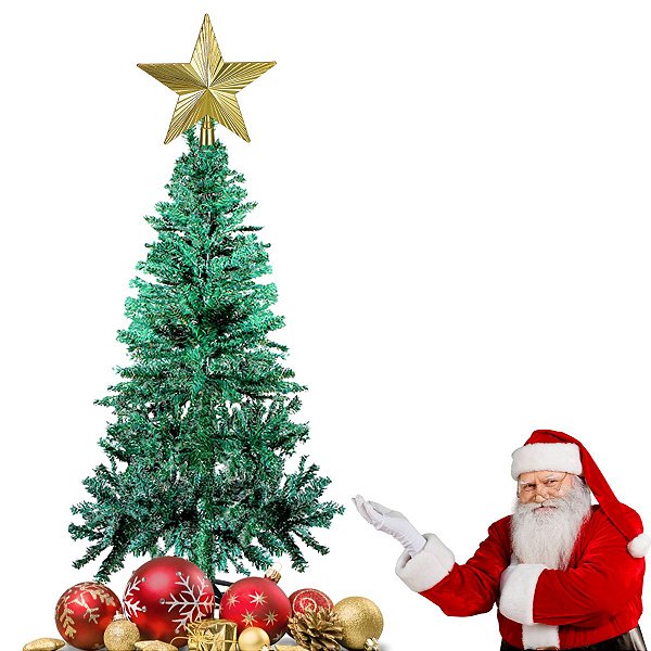 Árvore De Natal Verde Tradicional Pinheiro Tamanho 120cm/150cm/180cm Fosco Ou Semi Brilho