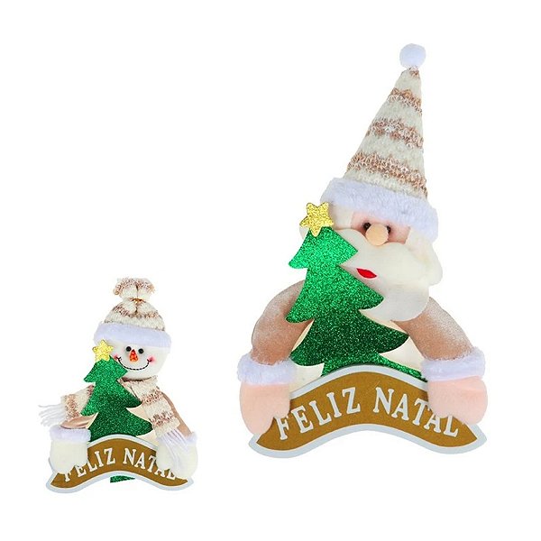 Fam Caramelo Enfeite Porta Noel E Boneco C/p