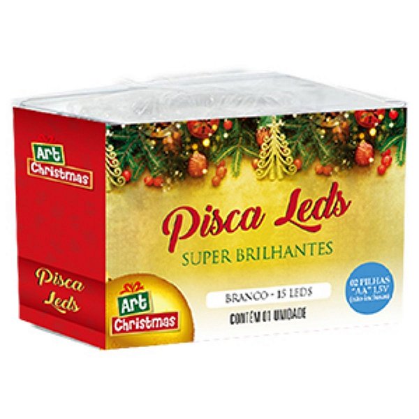 Pisca 15 Leds Branco 2m A Pilha