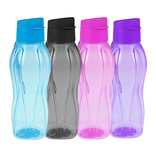 Garrafa Água Squeeze 600ml Academia Fitness Colorida
