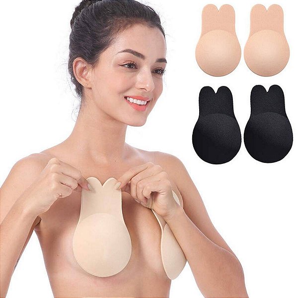 Sutia Adesivo Silicone Invisivel Levanta Seio Sem Alça Cola