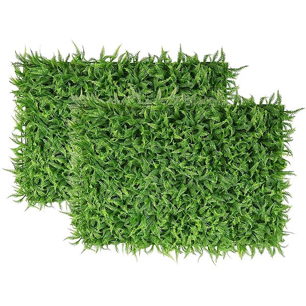 Samambaia Artificial 40x60cm Placa Folha Muro Ingles 2 Pçs