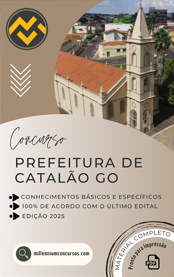 Apostila PREFEITURA DE CATALÃO GO 2025 Engenheiro Químico