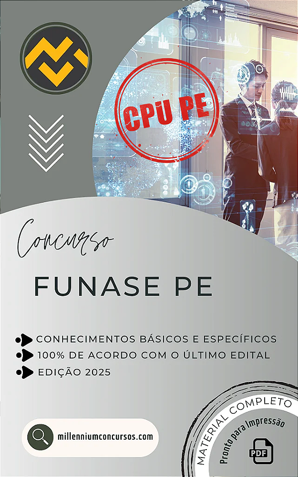 Apostila FUNASE PE 2025 Pedagogo (CPU PE)