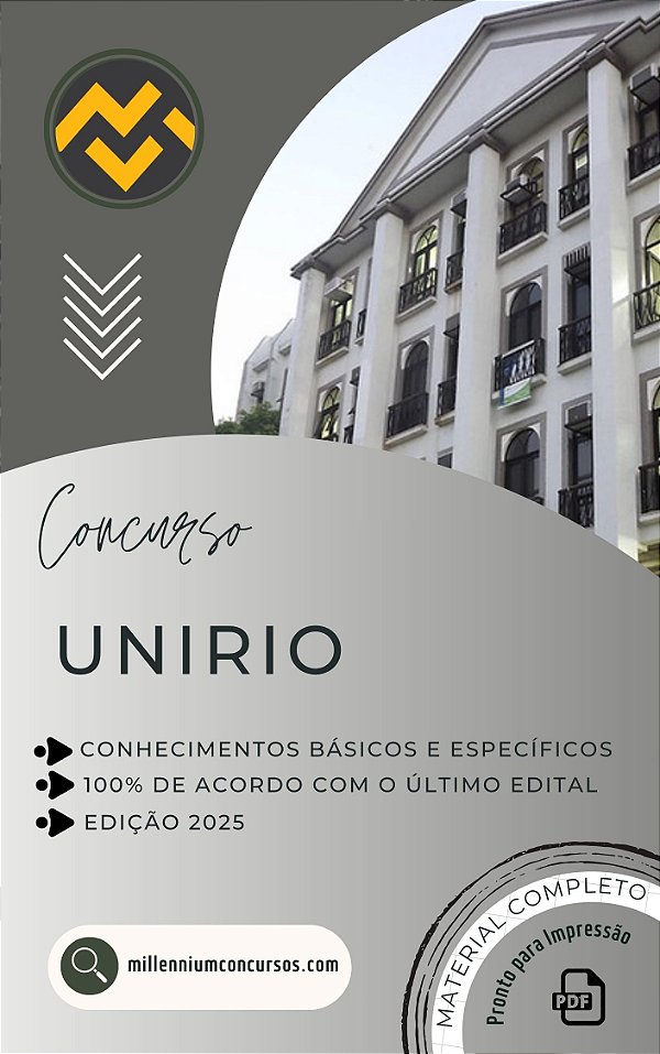 Apostila UNIRIO 2025 Técnico de Laboratório Análises Clínicas