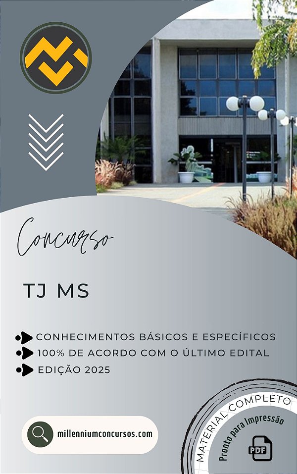 Apostila TJ MS 2025 Técnico de Nível Superior Enfermeiro