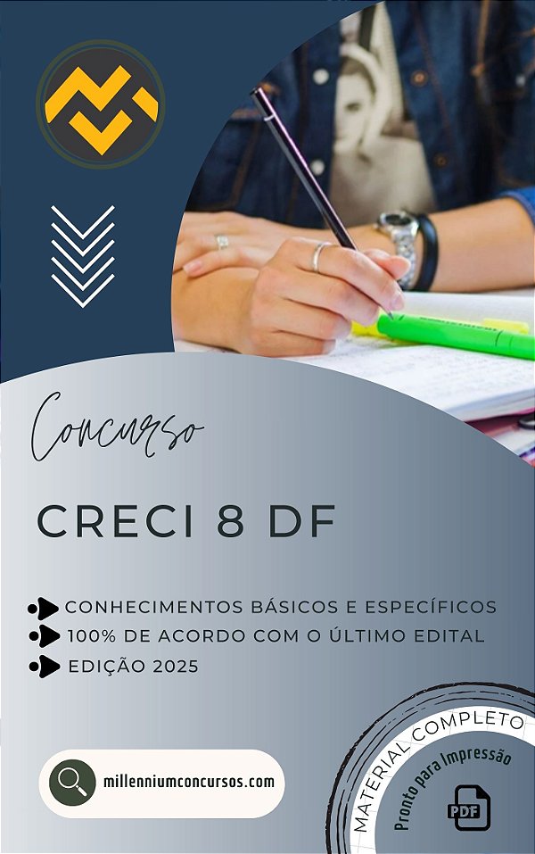 Apostila CRECI 8 DF 2025 Assistente de TI
