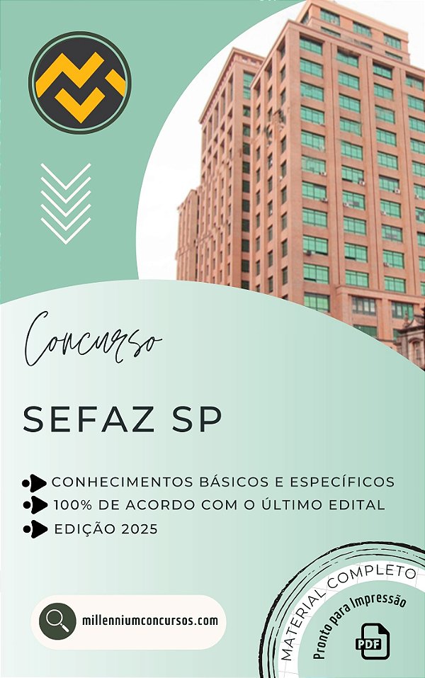 Apostila SEFAZ SP 2025 Tecnologia da Informação e Comunicação