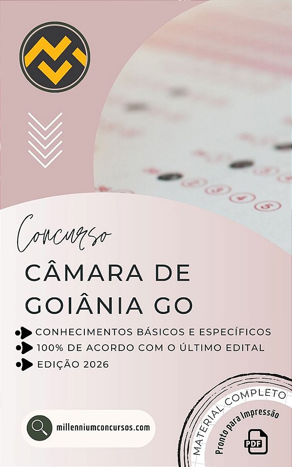Apostila CÂMARA DE GOIÂNIA GO 2026 Arquivista