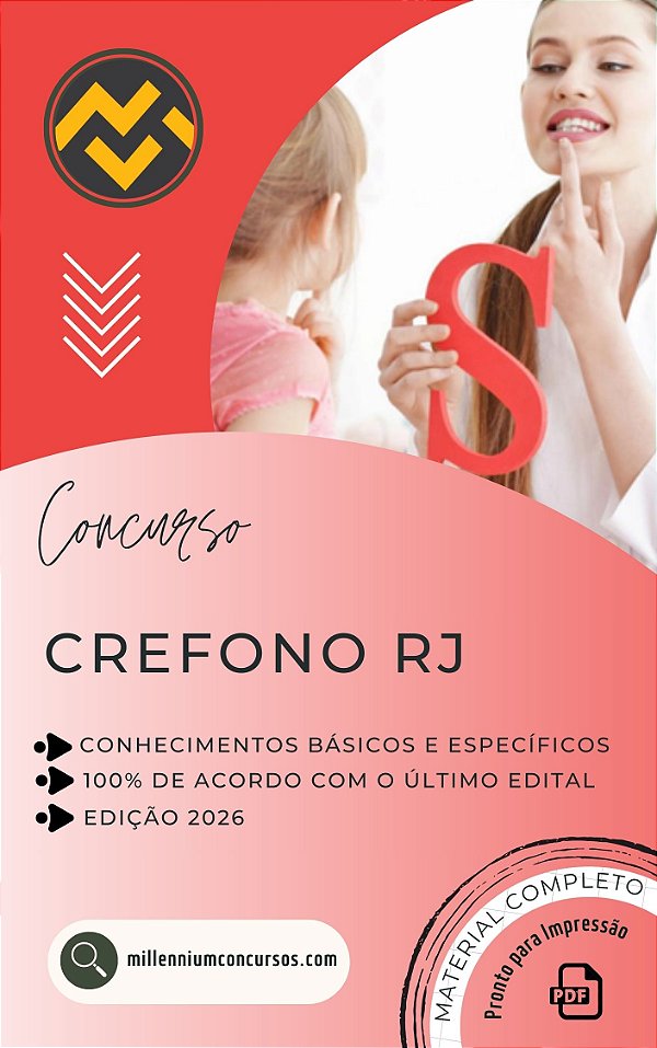 Apostila CREFONO RJ 2026 Fonoaudiólogo Fiscal