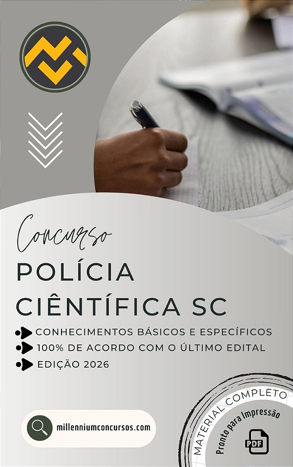 Apostila Polícia Científica SC 2026 Perito Criminal Ciências Biológicas