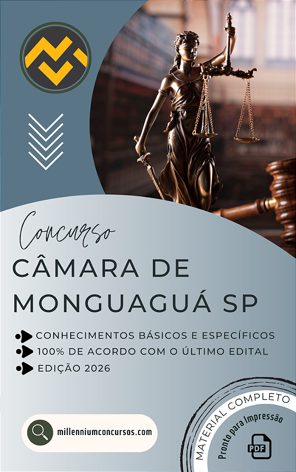 Apostila CÂMARA DE MONGAGUÁ SP 2026 Procurador Jurídico